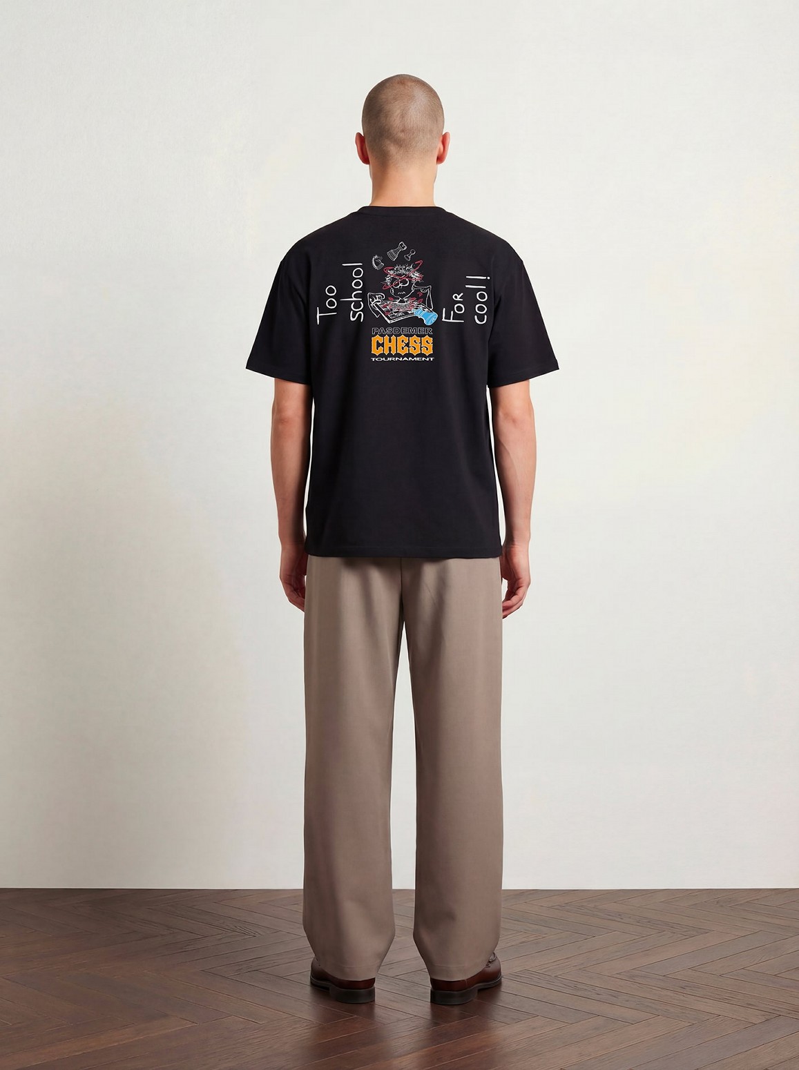 ��PAS DE MER/�ѥɥ����CHESS T-SHIRT T����� / BLACK