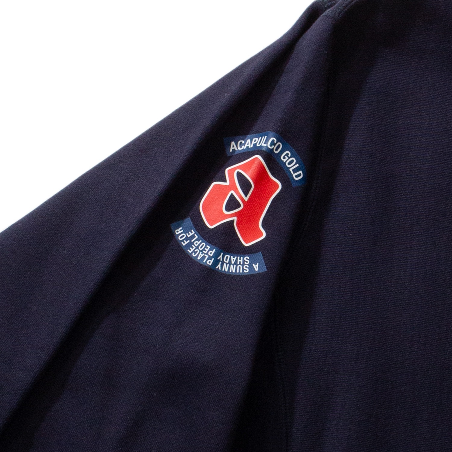 ��ACAPULCO GOLD/�����ץ륳 ������ɡ�APPLIQUE CREWNECK SWEATSHIRT ���롼�ͥå��������å� / NAVY �ͥ��ӡ�