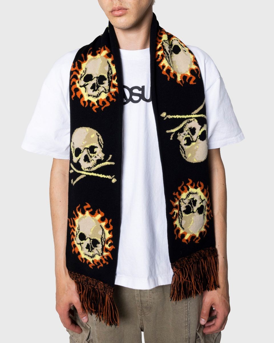 ��PLEASURES/�ץ쥸�㡼����ZINE SCARF �������� / BLACK