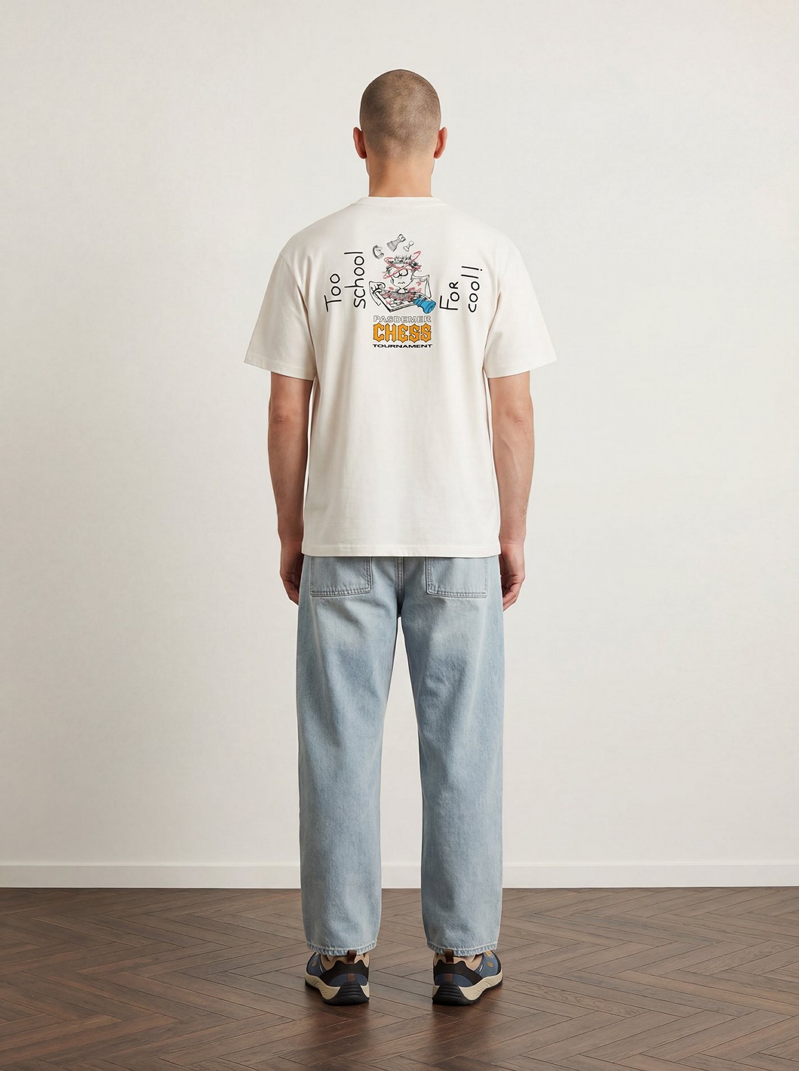 ��PAS DE MER/�ѥɥ����CHESS T-SHIRT T����� / WHITE