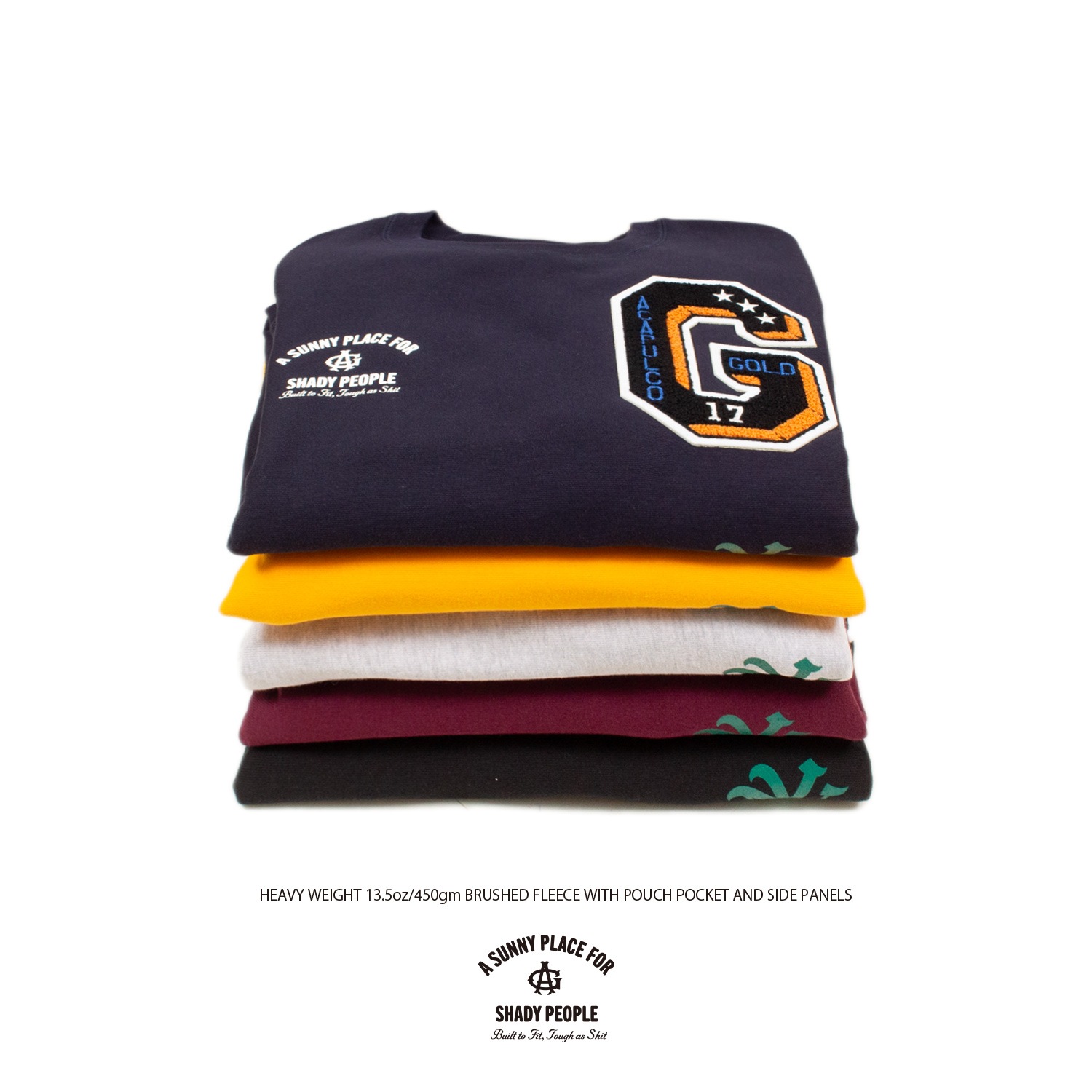 ��ACAPULCO GOLD/�����ץ륳 ������ɡ�APPLIQUE CREWNECK SWEATSHIRT ���롼�ͥå��������å� / YELLOW ��������
