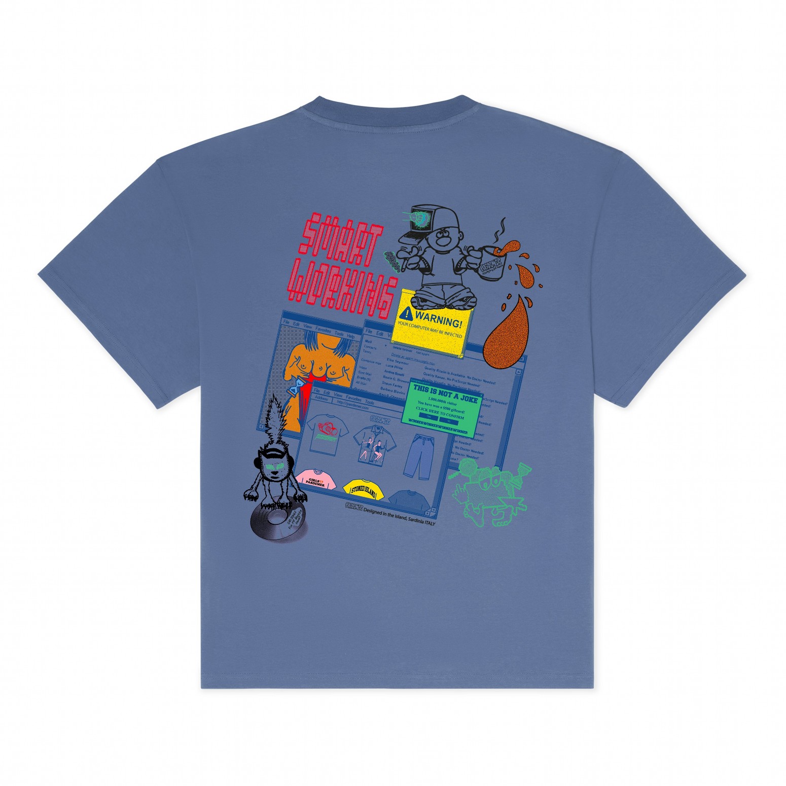 ��PAS DE MER/�ѥɥ����SMART WORKING TEE T����� / BLUE
