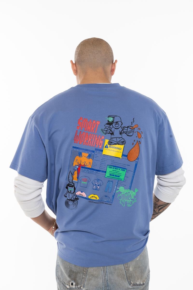 ��PAS DE MER/�ѥɥ����SMART WORKING TEE T����� / BLUE