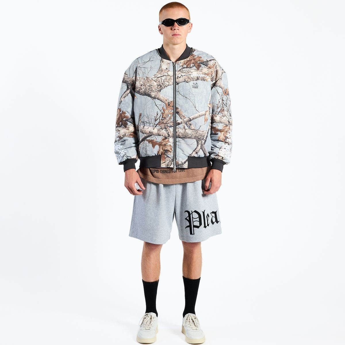 ��PLEASURES/�ץ쥸�㡼����DRAGON BOMBER �ܥ�С����㥱�å� / GREY EDGE