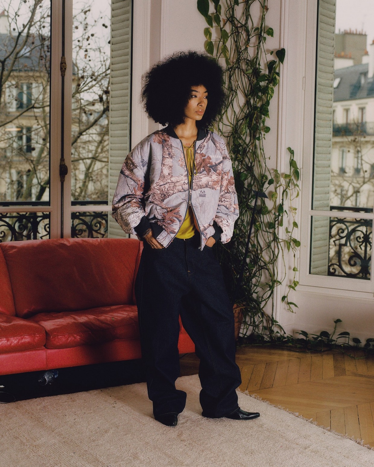 ��PLEASURES/�ץ쥸�㡼����DRAGON BOMBER �ܥ�С����㥱�å� / GREY EDGE