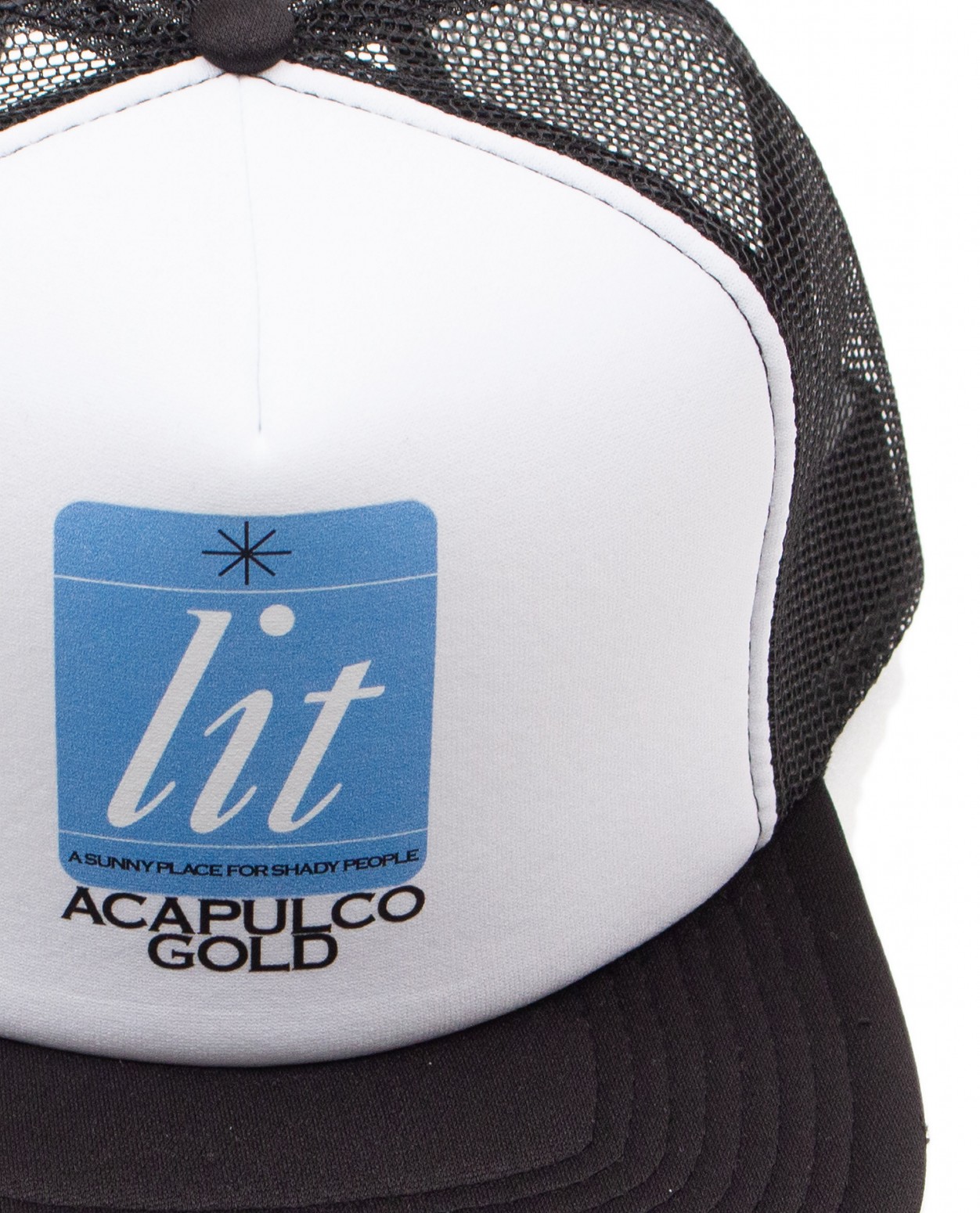 ��ACAPULCO GOLD/�����ץ륳 ������ɡ�LIT UP TRUCKER CAP ����å� / BLACK/WHITE