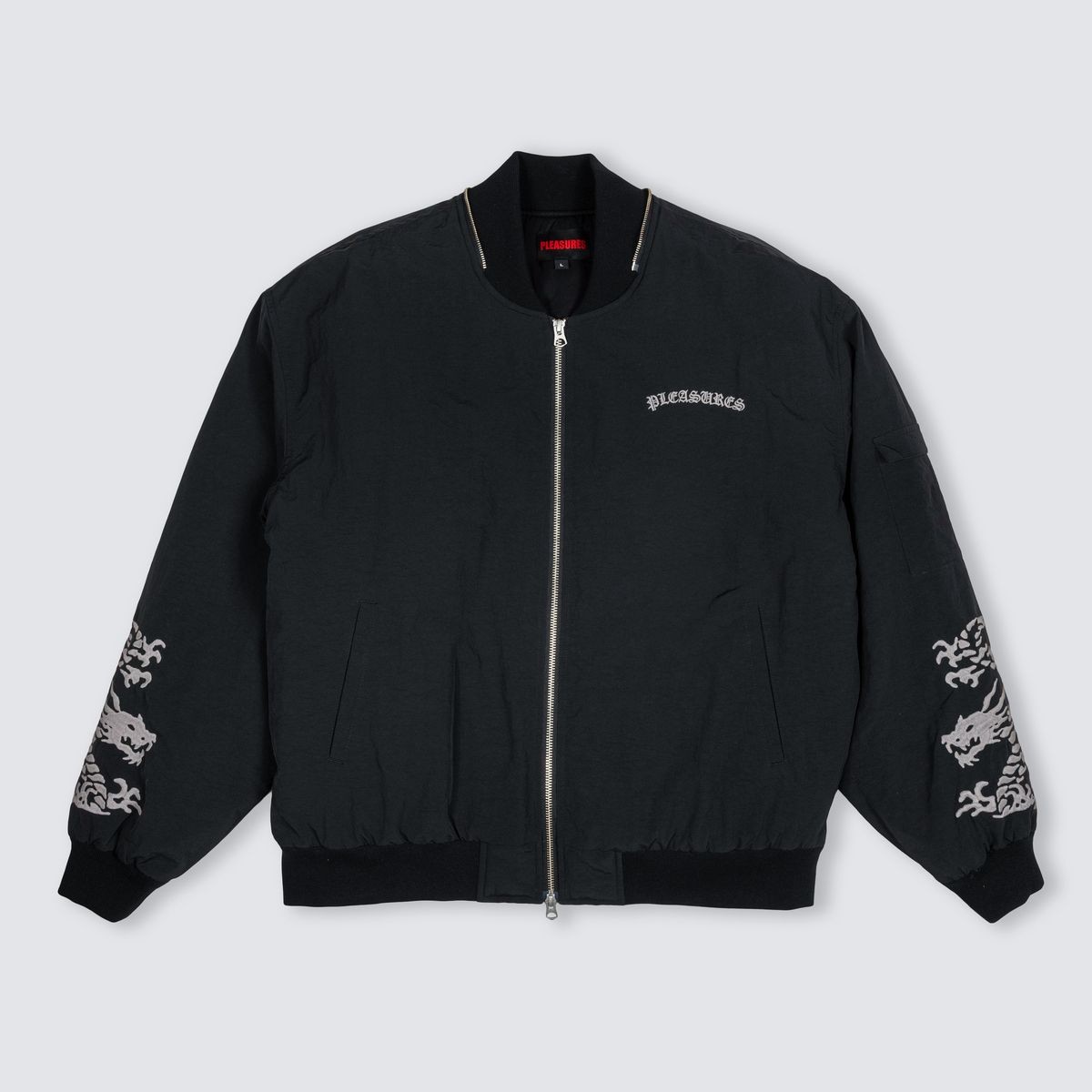 PLEASURES/ץ쥸㡼DRAGON BOMBER ܥС㥱å / BLACK