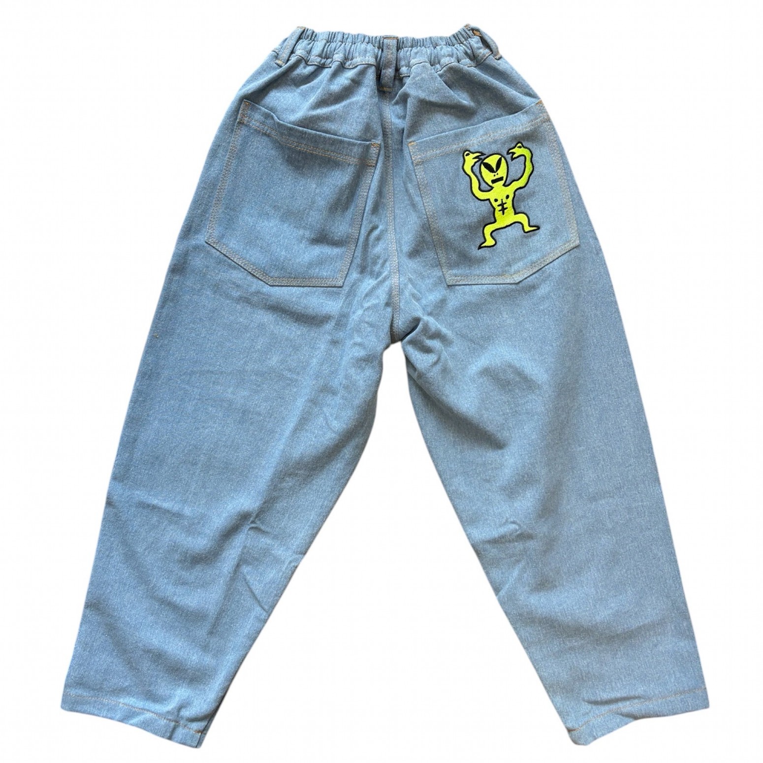��SEX SKATEBOARDS/���å����������ȥܡ��ɡ�ALIEN GUY BAGGY DENIM PANTS �ǥ˥�ѥ�� / LIGHT BLUE