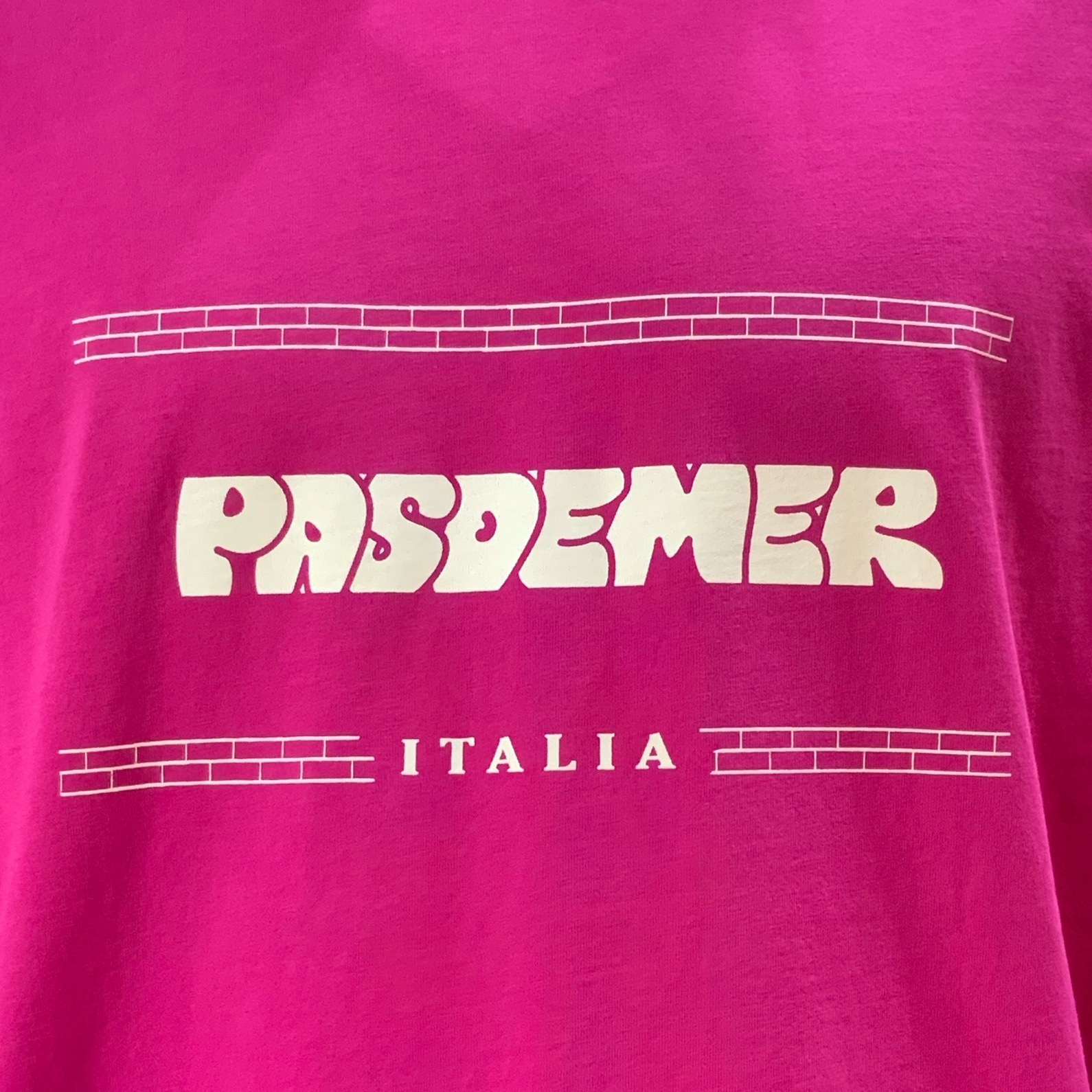 PAS DE MER/ѥɥPASDEMER ITALIA T-SHIRT T / FUCSIA/BLUE ֥롼 ԥ