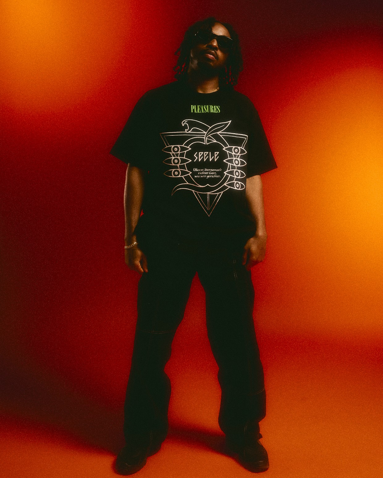 PLEASURES/ץ쥸㡼ߥ󥲥ꥪSEELE HEAVYWEIGHT SHIRT T / BLACK