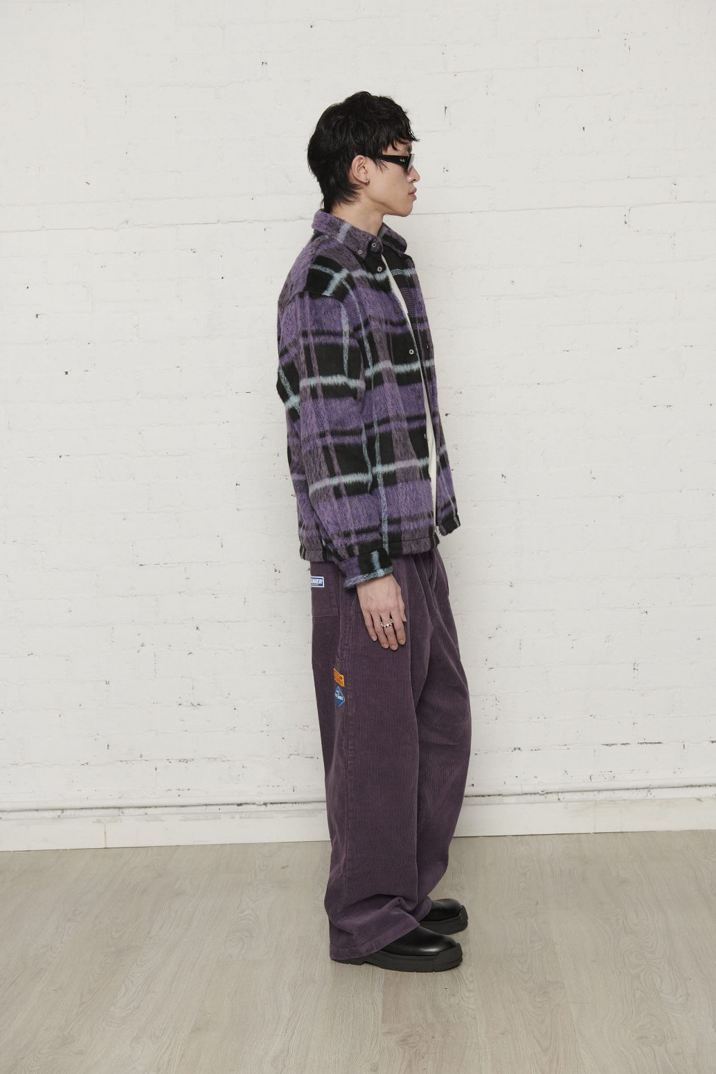PAS DE MER/ѥɥNOT LONG TIME SHIRT Ĺµ / PURPLE/BLACK