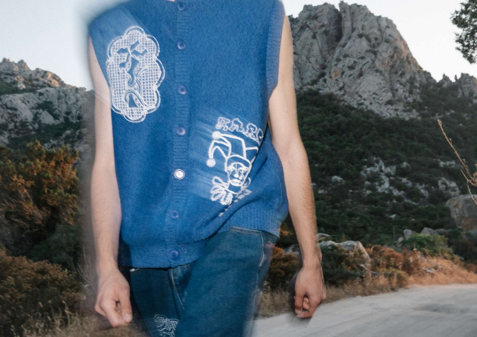 ��PAS DE MER/�ѥɥ����DOILY VEST �٥��� / BLUE