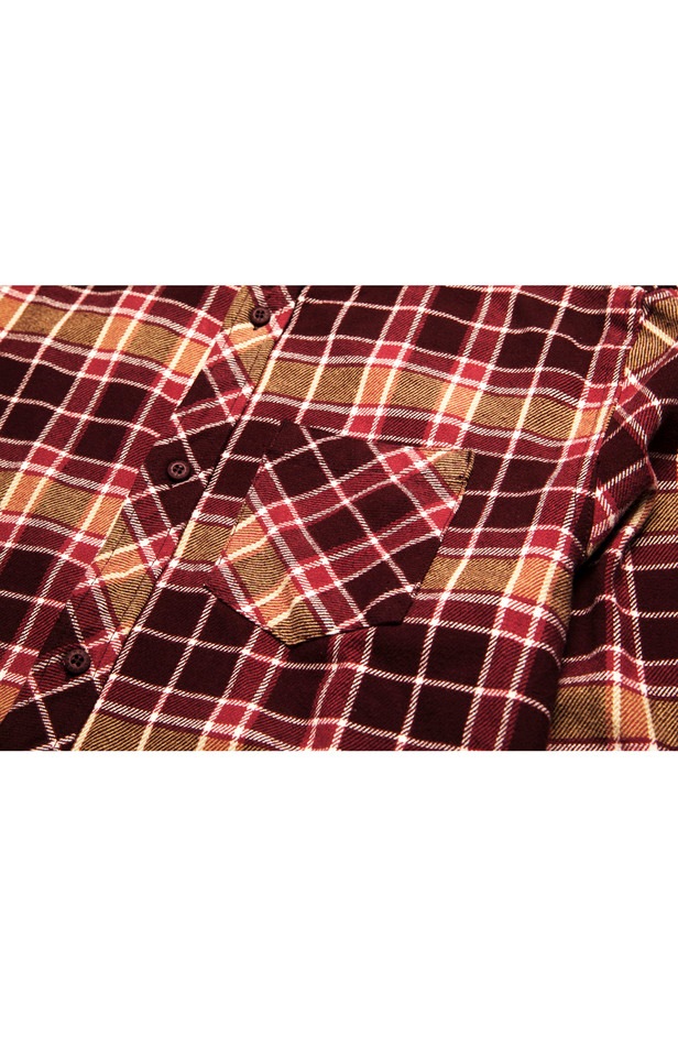 ��THE HUNDREDS/�����ϥ�ɥ�åġ�KAI LS FLANNEL / BURGUNDY