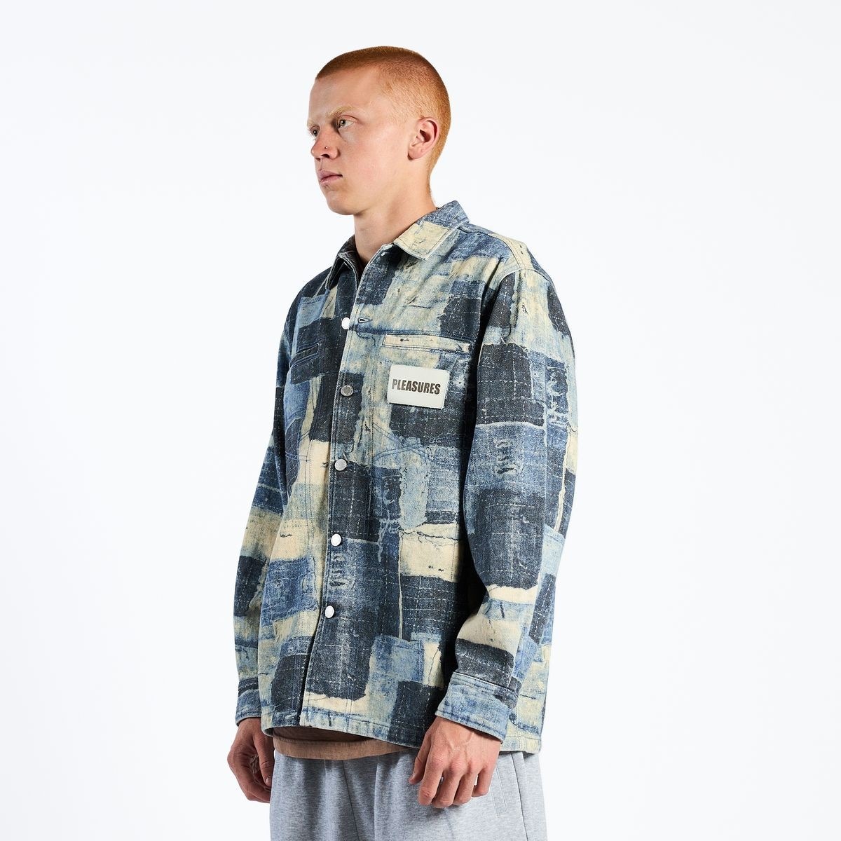 PLEASURES/ץ쥸㡼BORO WORK JACKET 㥱å / INDIGO