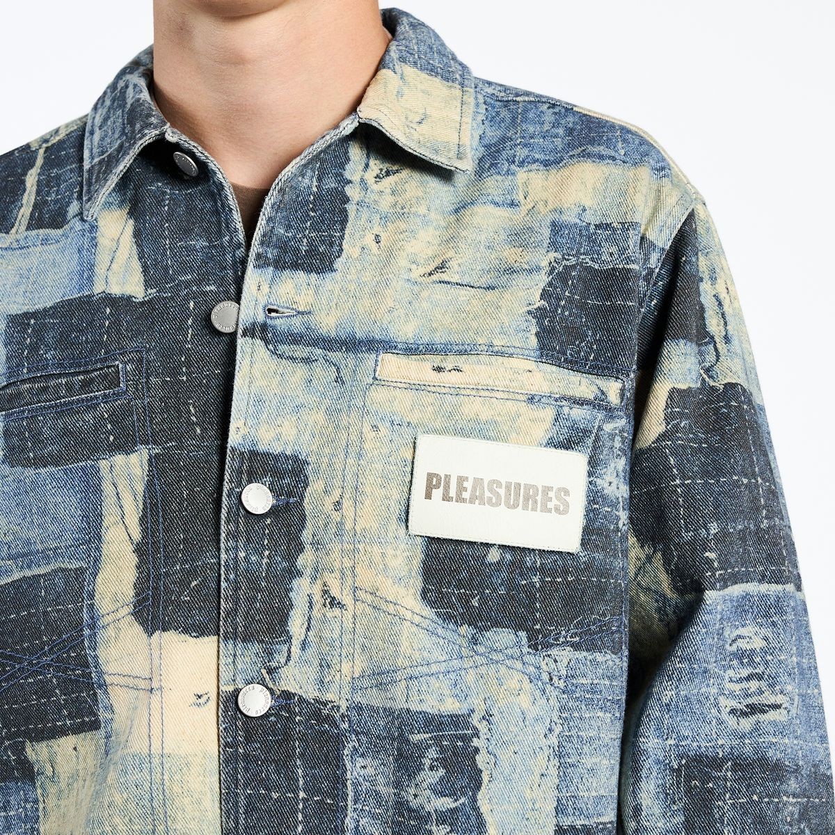 PLEASURES/ץ쥸㡼BORO WORK JACKET 㥱å / INDIGO