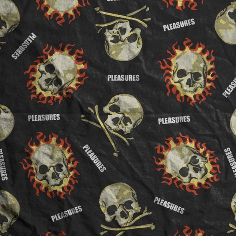 ��PLEASURES/�ץ쥸�㡼����SKULL BANDANA �Х���� / BLACK