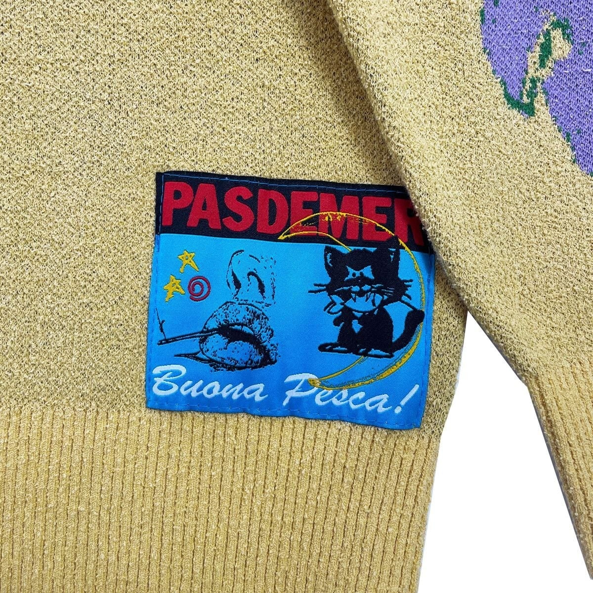 ��PAS DE MER/�ѥɥ����FISH JUMPER �˥åȥ������� / LIGHT YELLOW