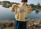��PAS DE MER/�ѥɥ����FISH JUMPER �˥åȥ������� / LIGHT YELLOW