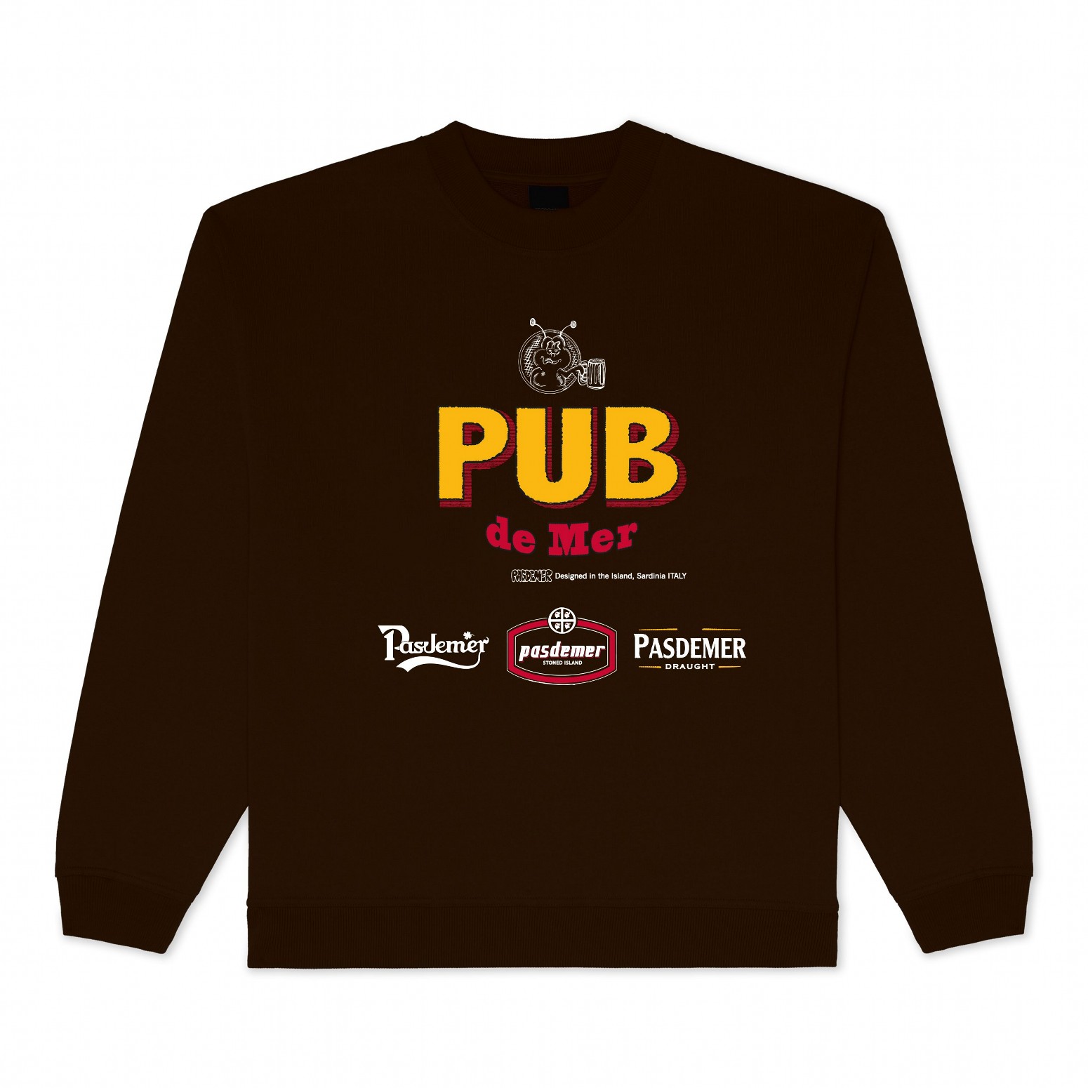 ��PAS DE MER/�ѥɥ����PUB SWEATSHIRT ���롼�������å� / BURGUNDY