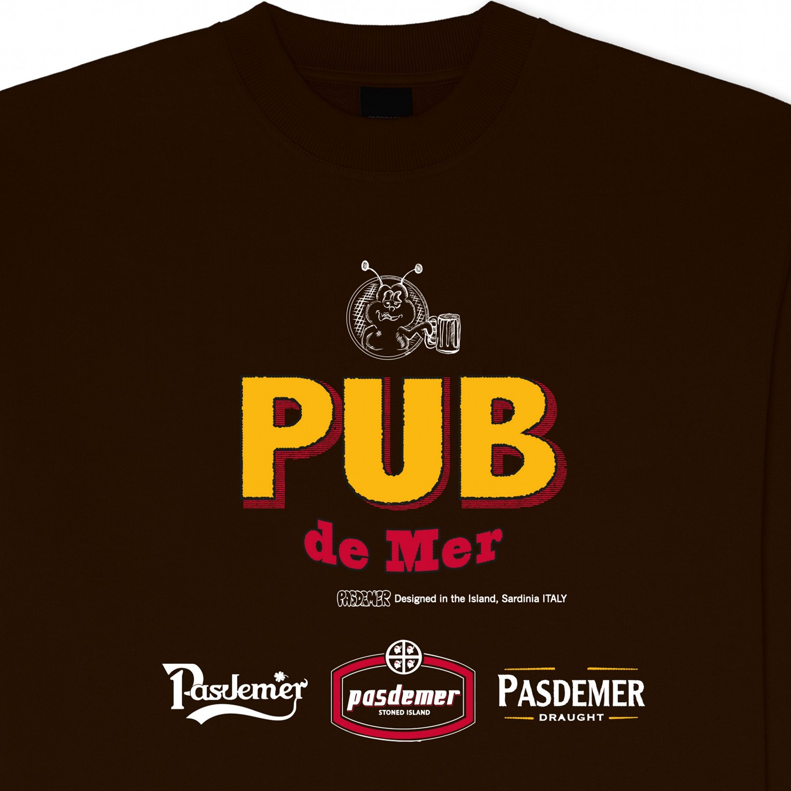 ��PAS DE MER/�ѥɥ����PUB SWEATSHIRT ���롼�������å� / BURGUNDY