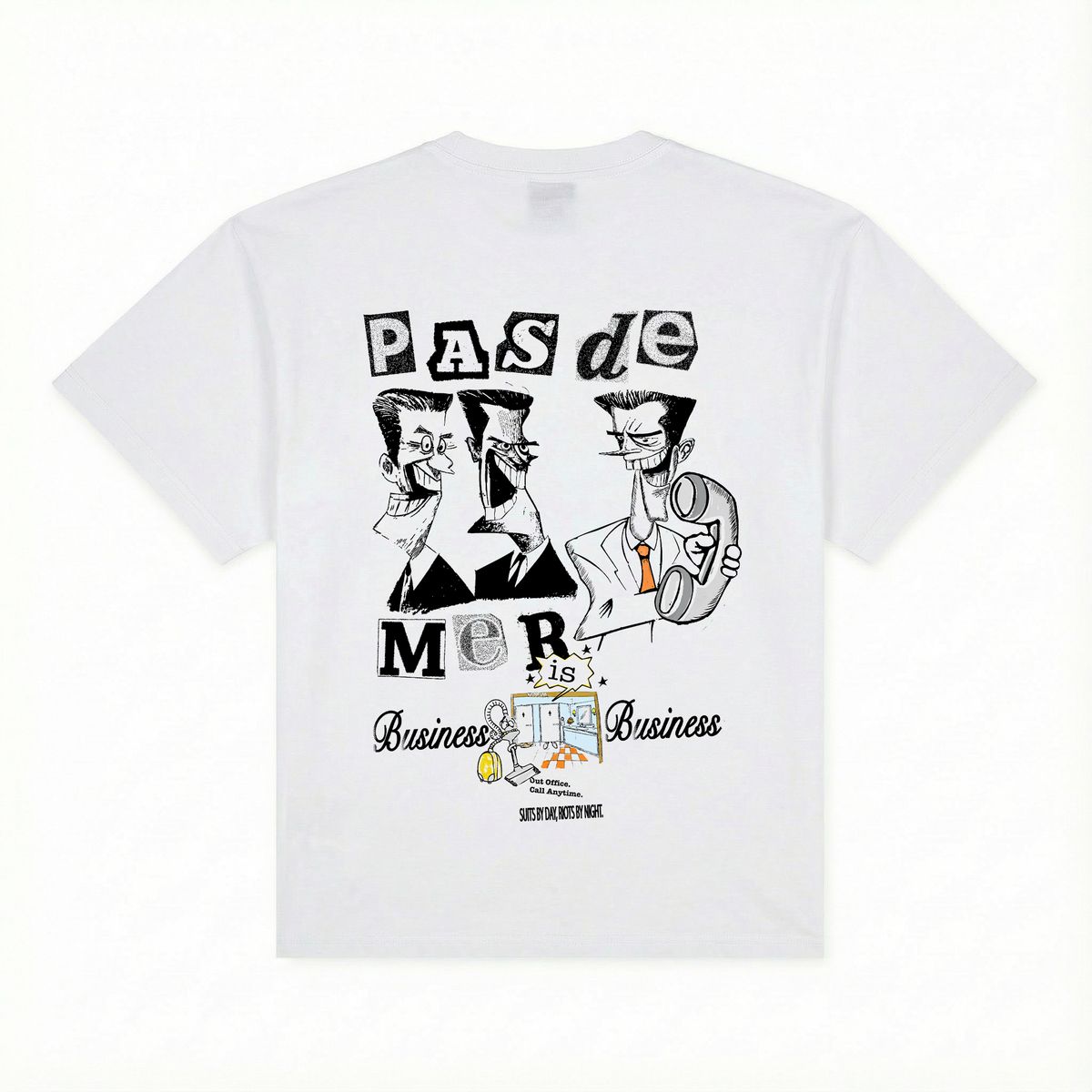 ��PAS DE MER/�ѥɥ����BUSINESS TEE T����� / WHITE