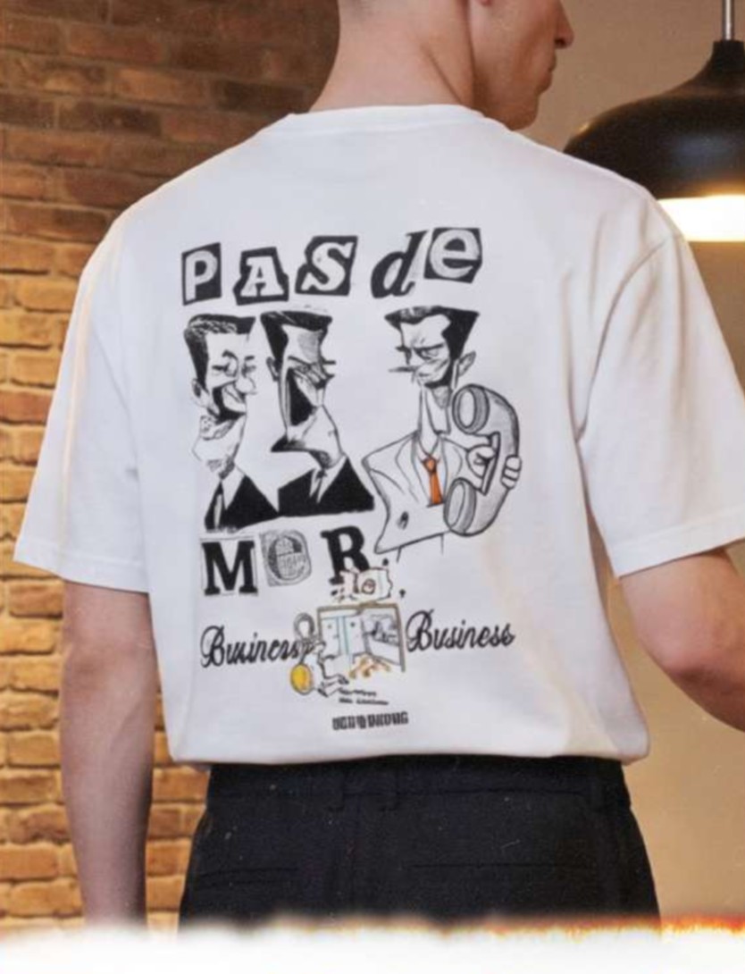 ��PAS DE MER/�ѥɥ����BUSINESS TEE T����� / WHITE