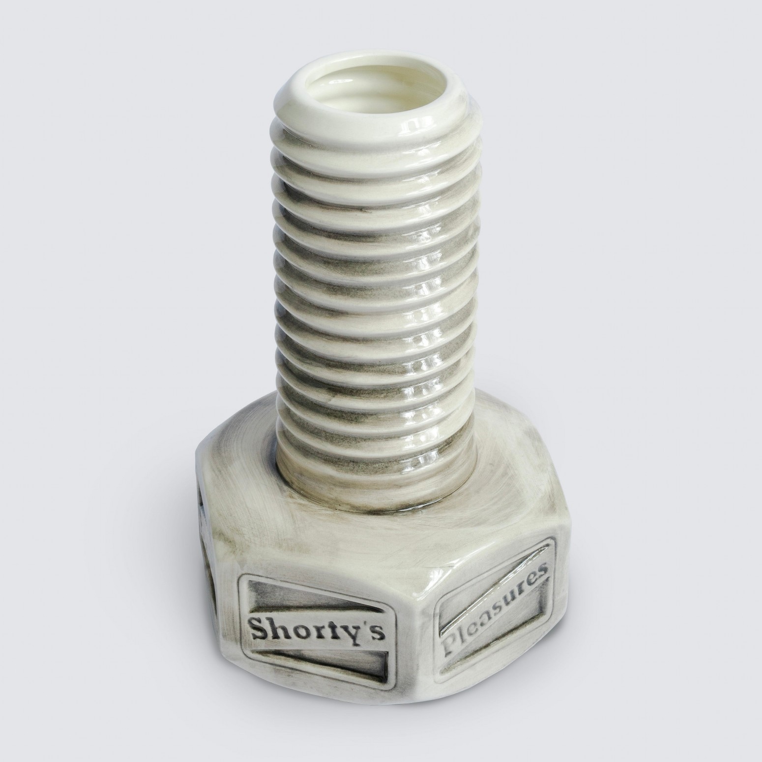 PLEASURES/ץ쥸㡼SHORTY'SBOLT CERAMIC VASE  / WHITE