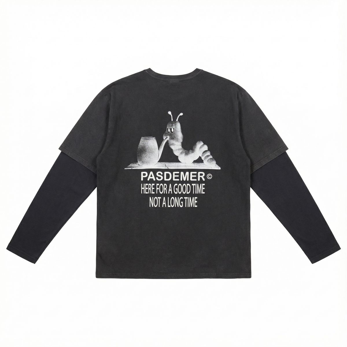 ��PAS DE MER/�ѥɥ����CATERPILLAR DOUBLE LAYER ĹµT����� / GREY/BLACK