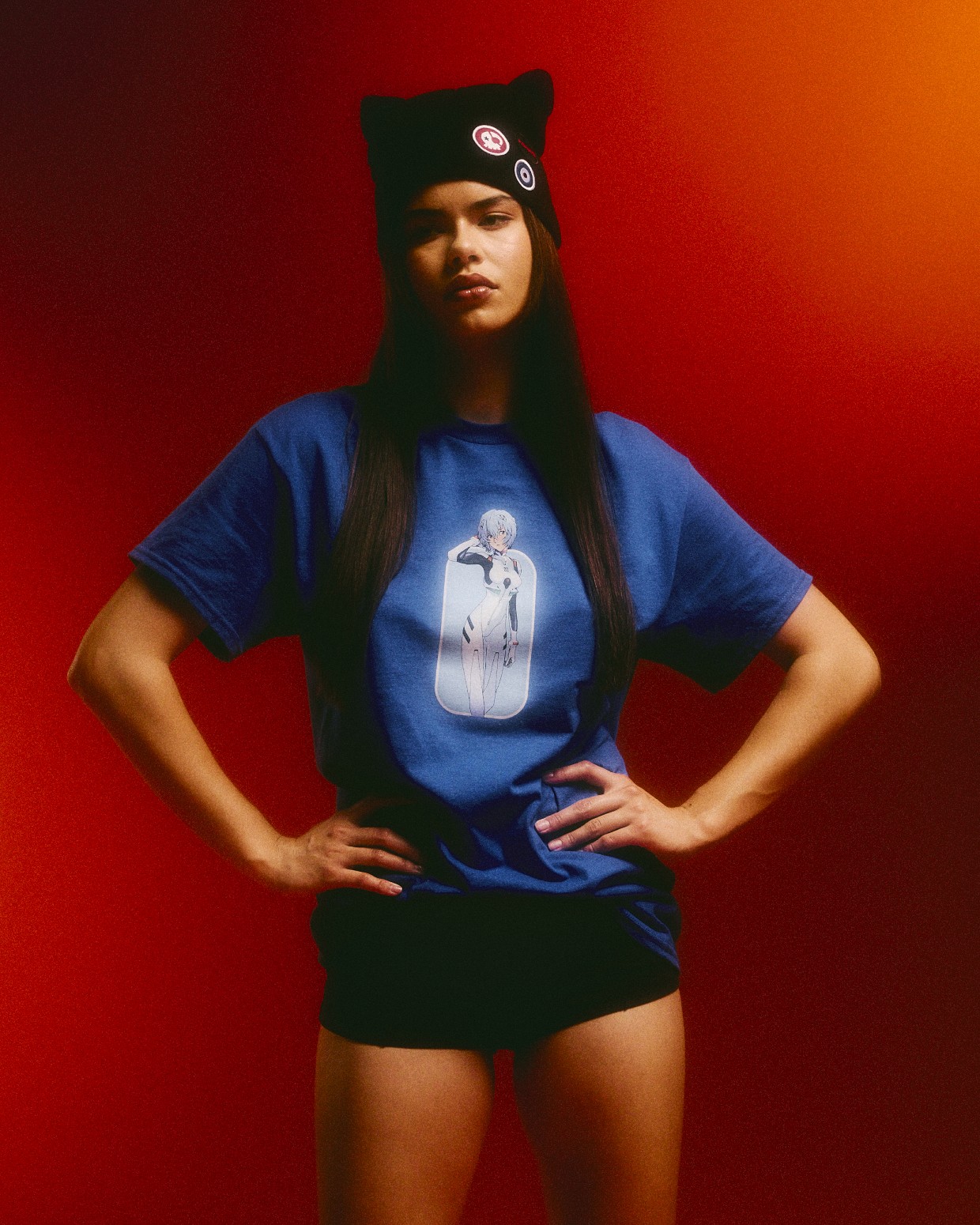 ��PLEASURES/�ץ쥸�㡼���ߥ������󥲥ꥪ���REI T-SHIRT T����� / BLUE