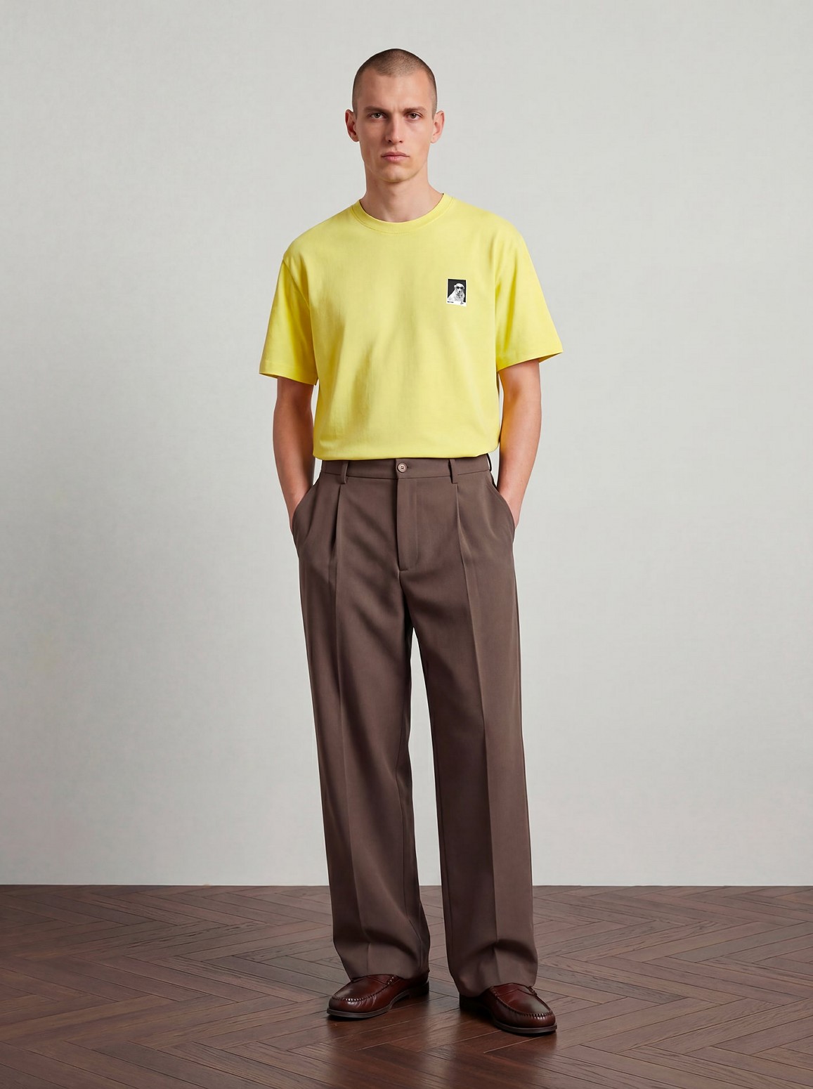 ��PAS DE MER/�ѥɥ����INTERNET QUOTES T-SHIRT T����� / YELLOW