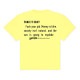 ��PAS DE MER/�ѥɥ����INTERNET QUOTES T-SHIRT T����� / YELLOW