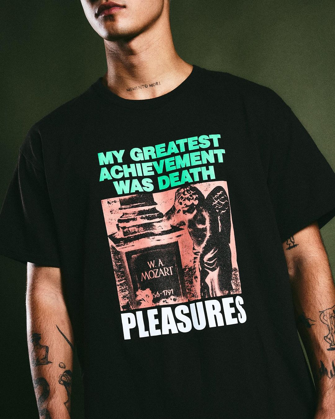 PLEASURES/ץ쥸㡼WOLFIE T-SHIRT T / BROWN