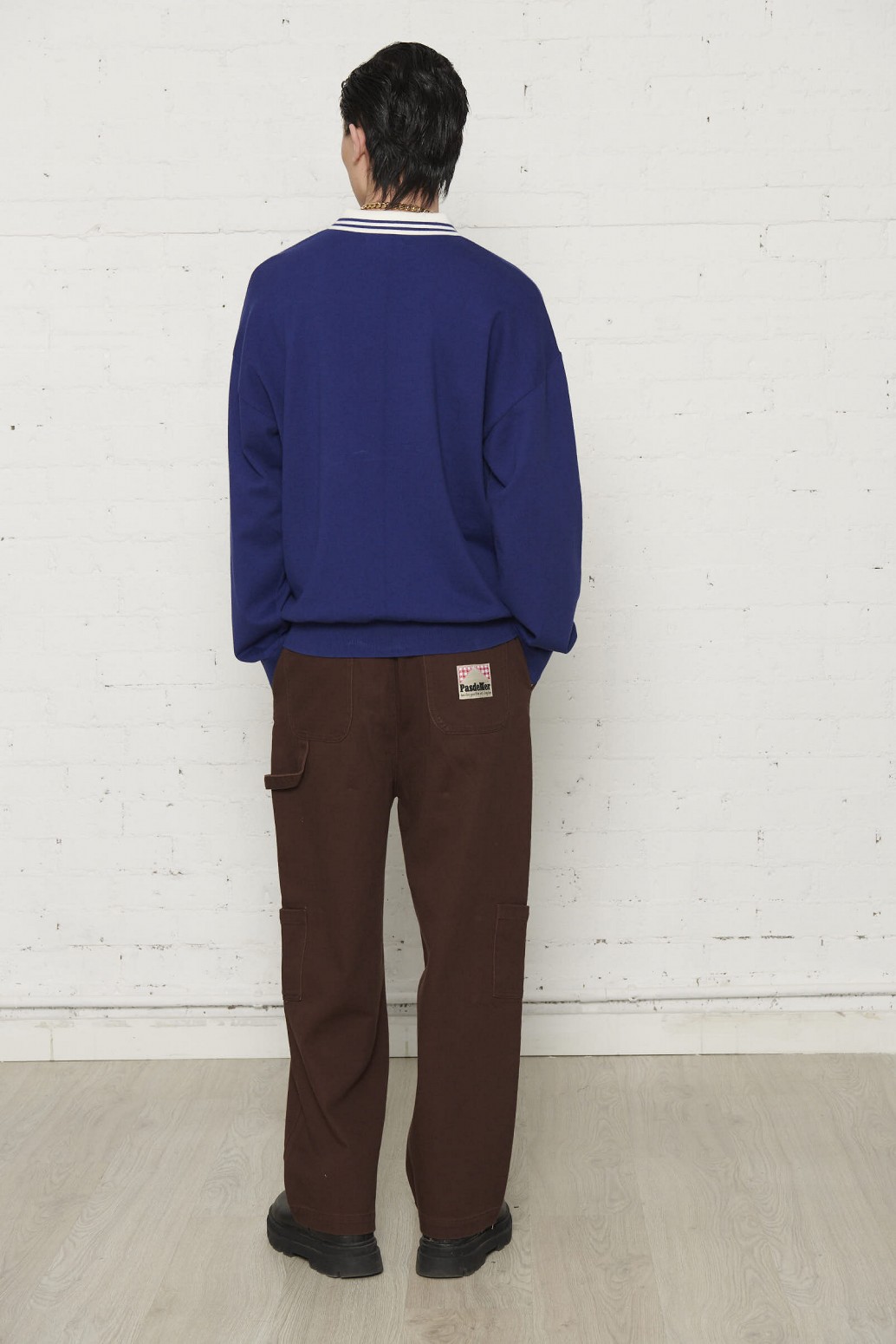 PAS DE MER/ѥɥSTONED ISLAND POLO LONGSLEEVE ݥ / BLUE