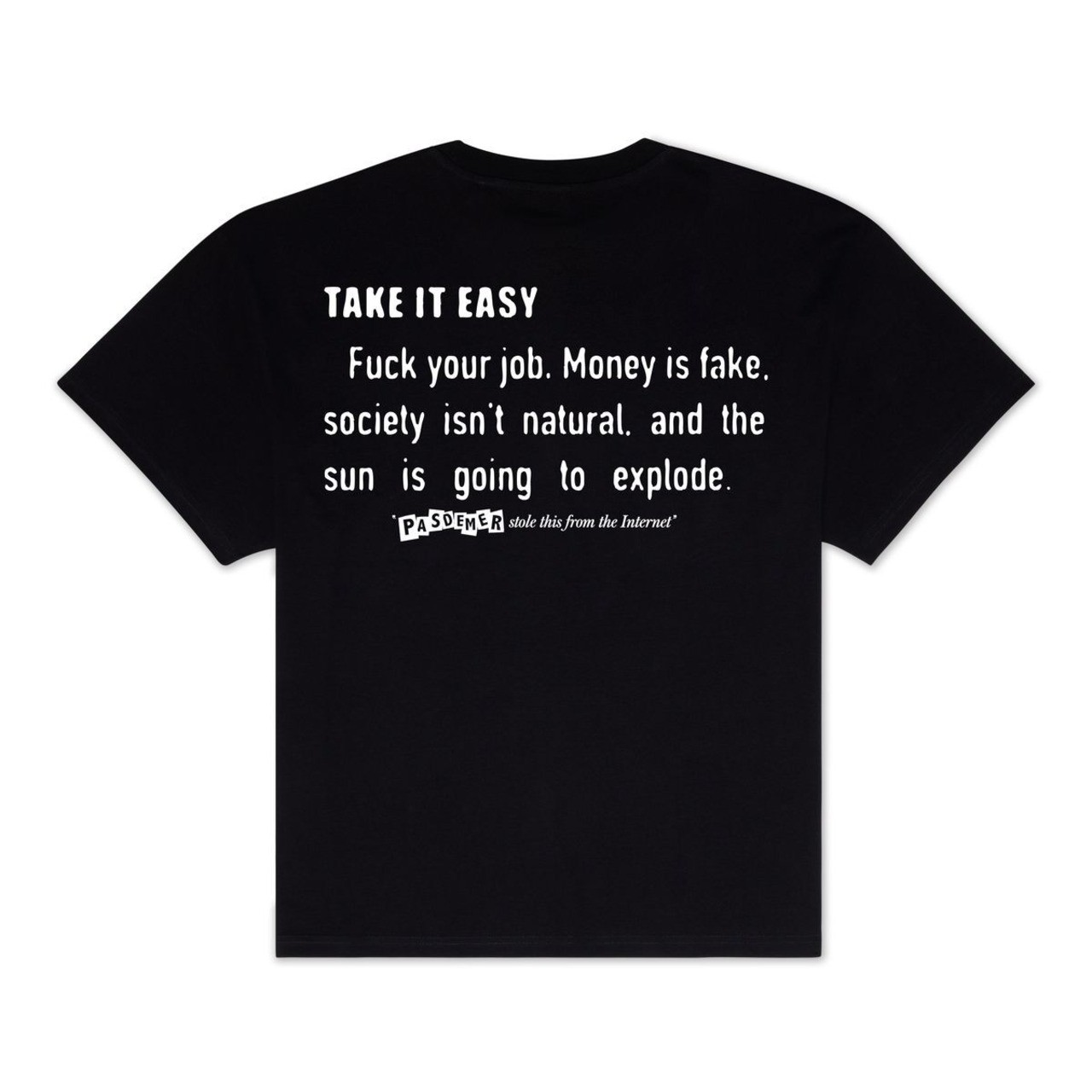 ��PAS DE MER/�ѥɥ����INTERNET QUOTES T-SHIRT T����� / BLACK