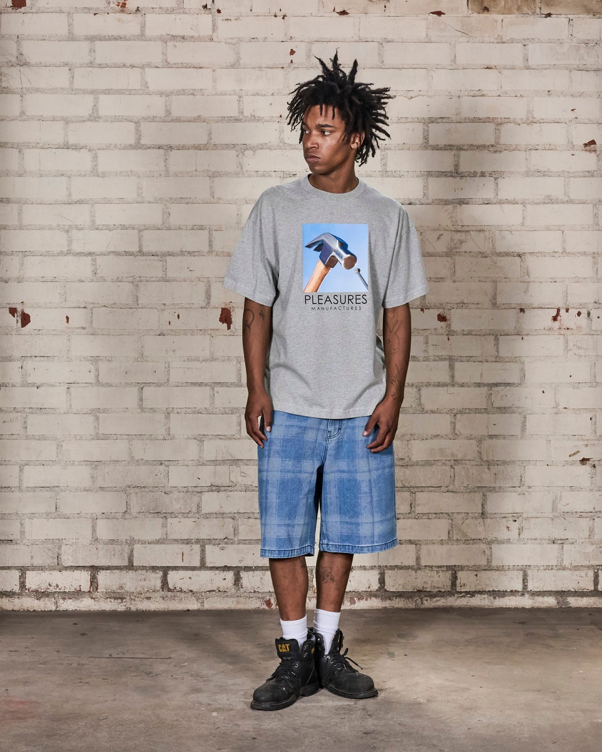 ��PLEASURES/�ץ쥸�㡼����HAMMER T-SHIRT T����� / HEATHER