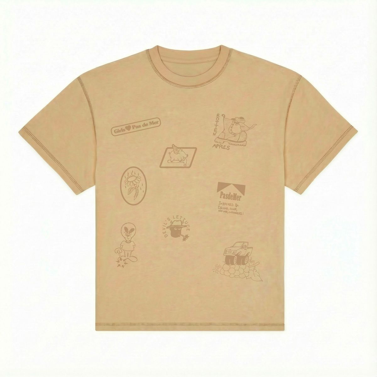 ��PAS DE MER/�ѥɥ����DOILY TEE T����� / DESERT