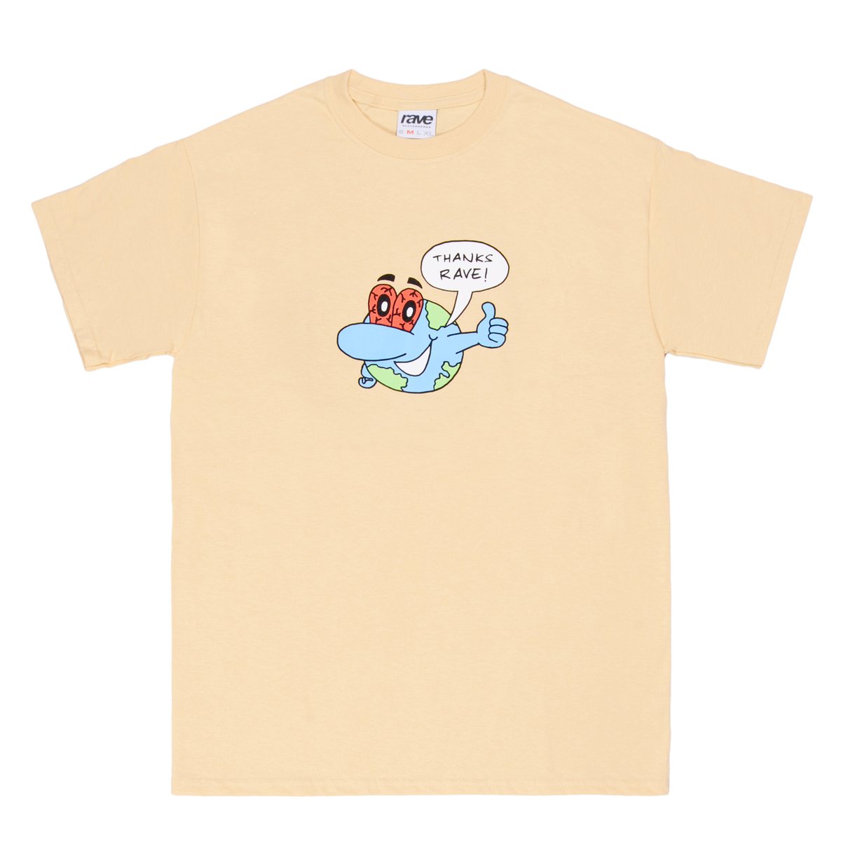��RAVE SKATEBOARDS/�쥤�֥������ȥܡ��ɡ�ZONKED PLANET TEE T����� / CREAM ���꡼�� �ۥ磻�� ��
