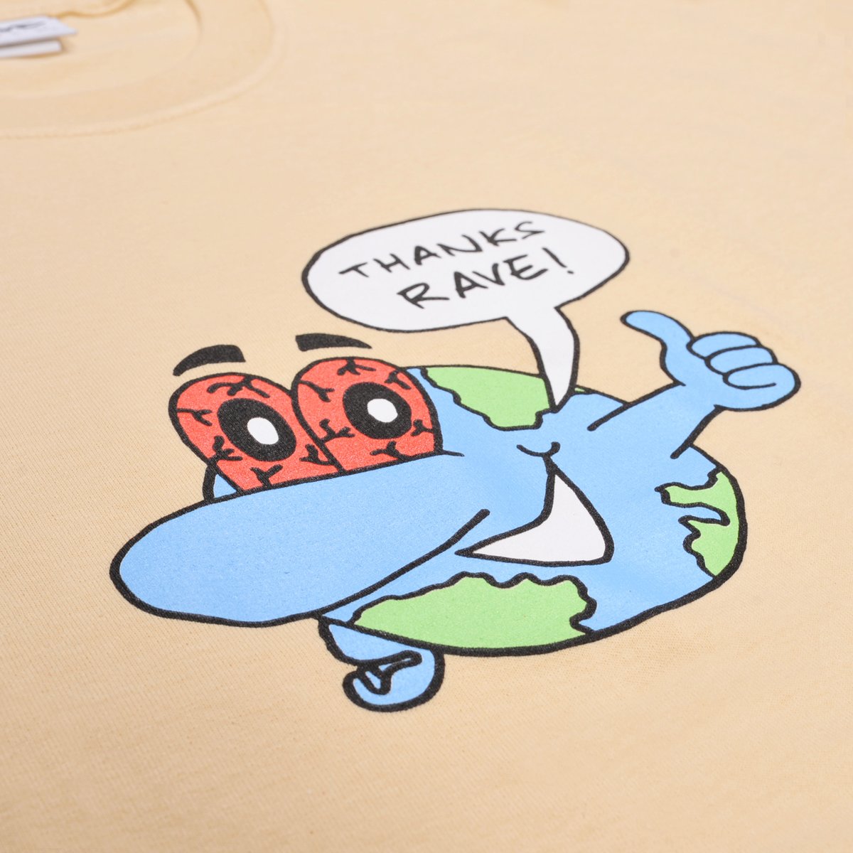 ��RAVE SKATEBOARDS/�쥤�֥������ȥܡ��ɡ�ZONKED PLANET TEE T����� / CREAM ���꡼�� �ۥ磻�� ��