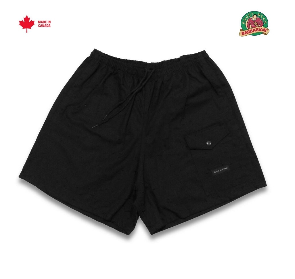 RAISED BY WOLVES/쥤ɥХ֥RBW/BARBARIAN RIPSTOP CAMP SHORTS 硼ȥѥ / BLACK