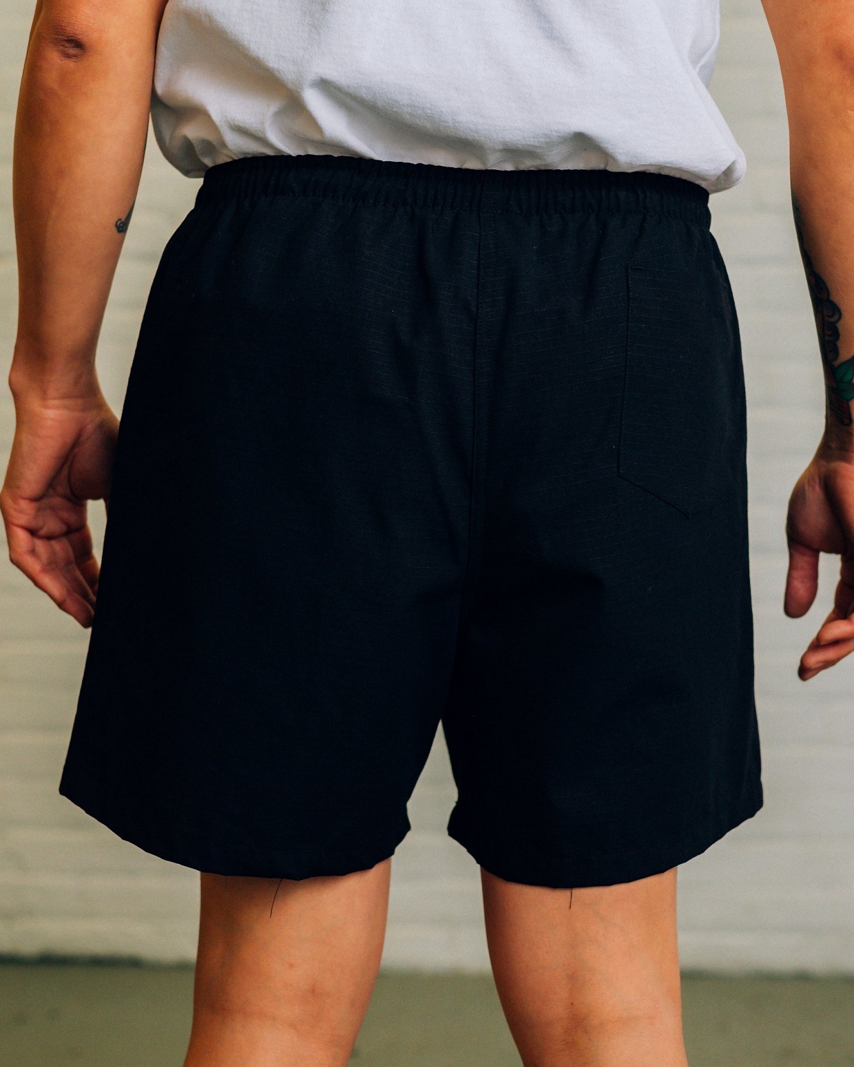RAISED BY WOLVES/쥤ɥХ֥RBW/BARBARIAN RIPSTOP CAMP SHORTS 硼ȥѥ / BLACK