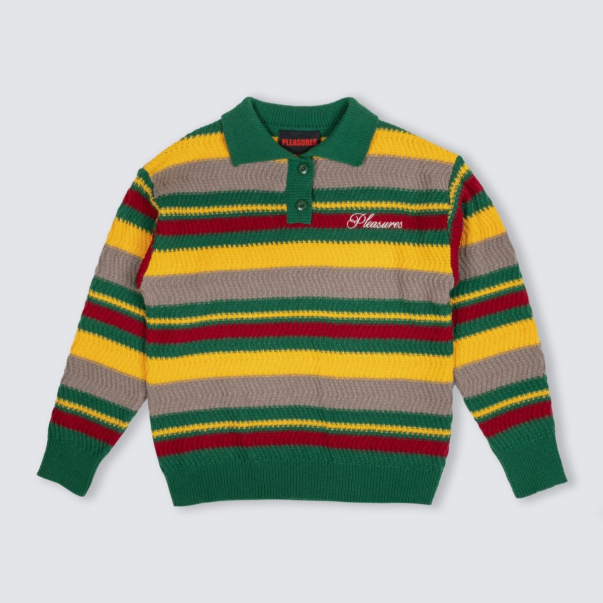 PLEASURES/ץ쥸㡼COOPER POLO SWEATER ݥ / GREEN