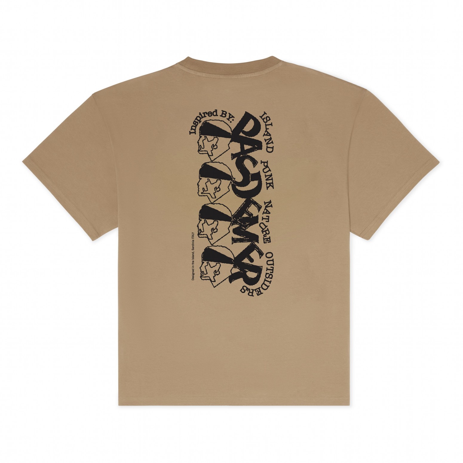 PAS DE MER/ѥɥSTONED ISLAND T-SHIRT T / DESERT