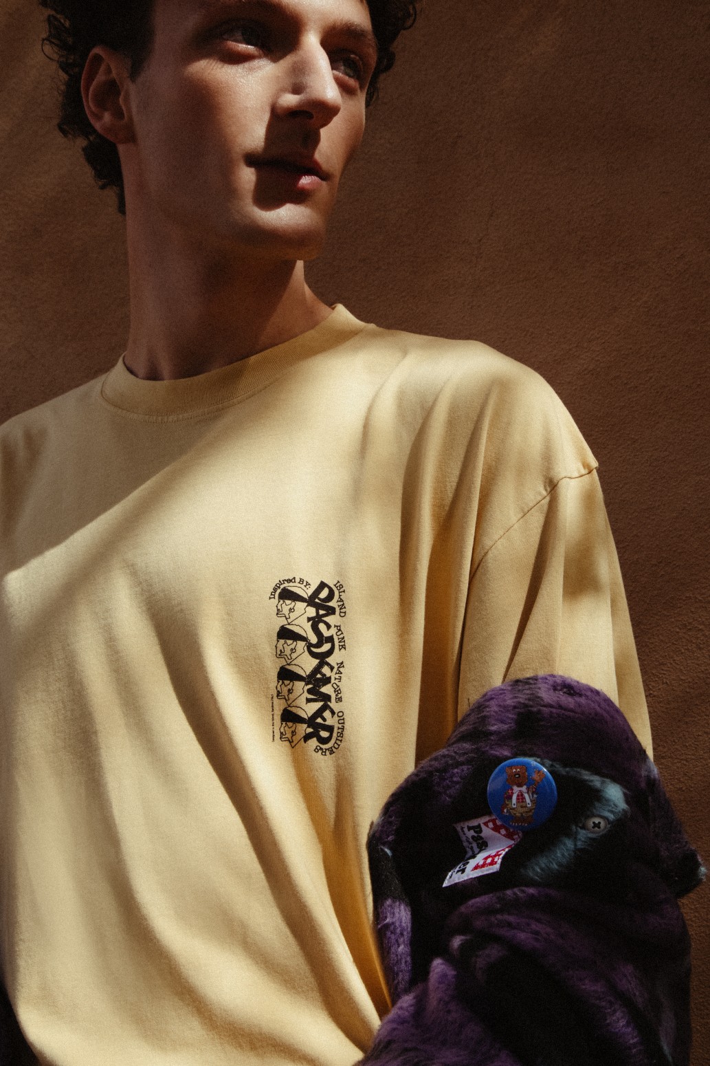 PAS DE MER/ѥɥSTONED ISLAND T-SHIRT T / DESERT