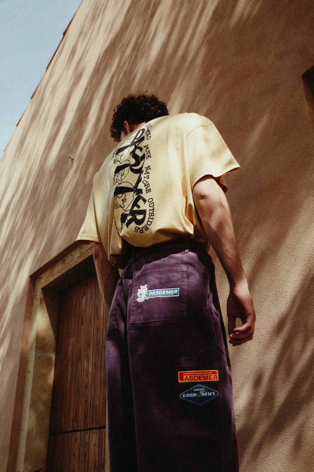 PAS DE MER/ѥɥSTONED ISLAND T-SHIRT T / DESERT