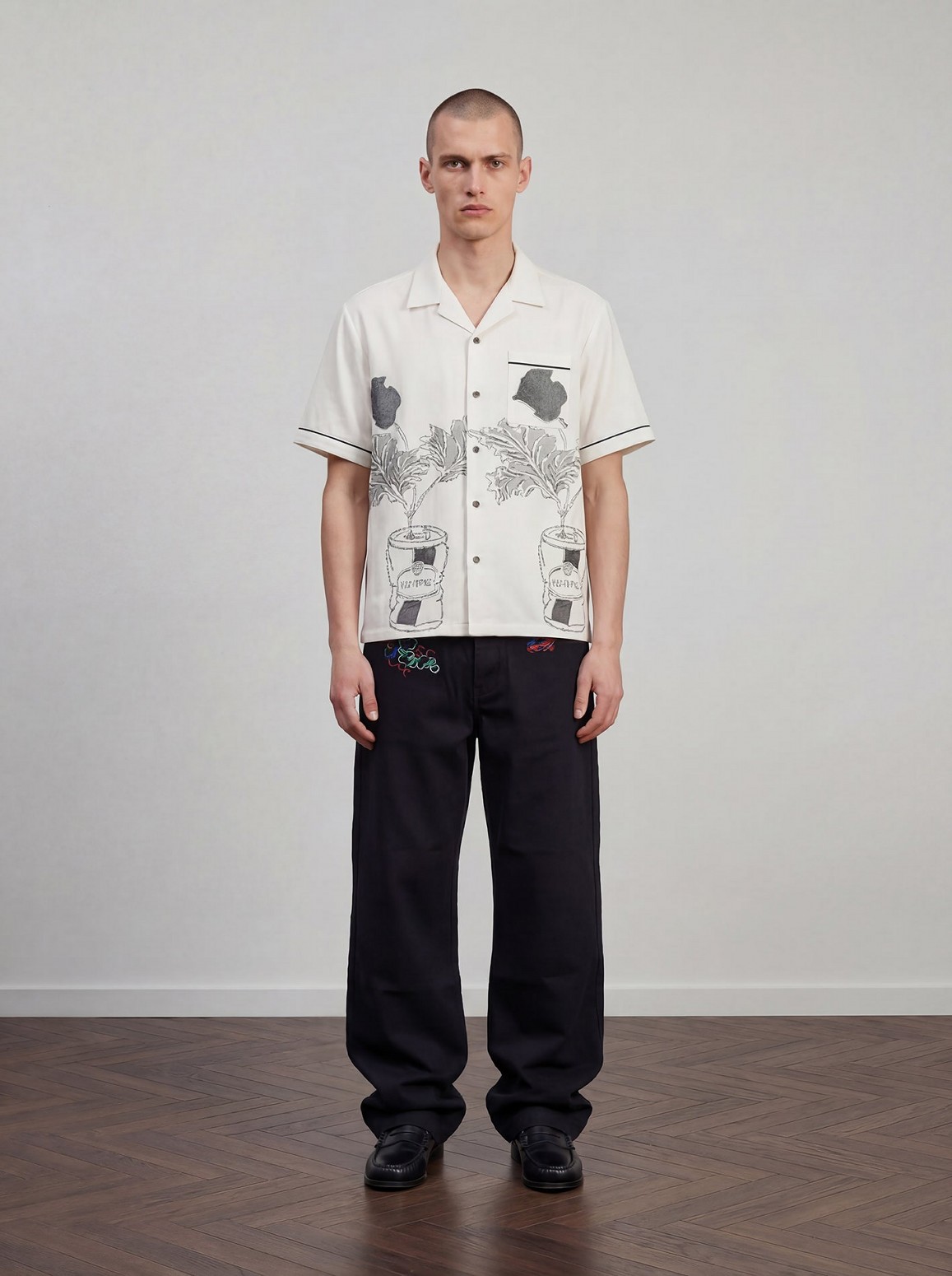 ��PAS DE MER/�ѥɥ����LATTINA SHIRT Ⱦµ����� / OFF WHITE