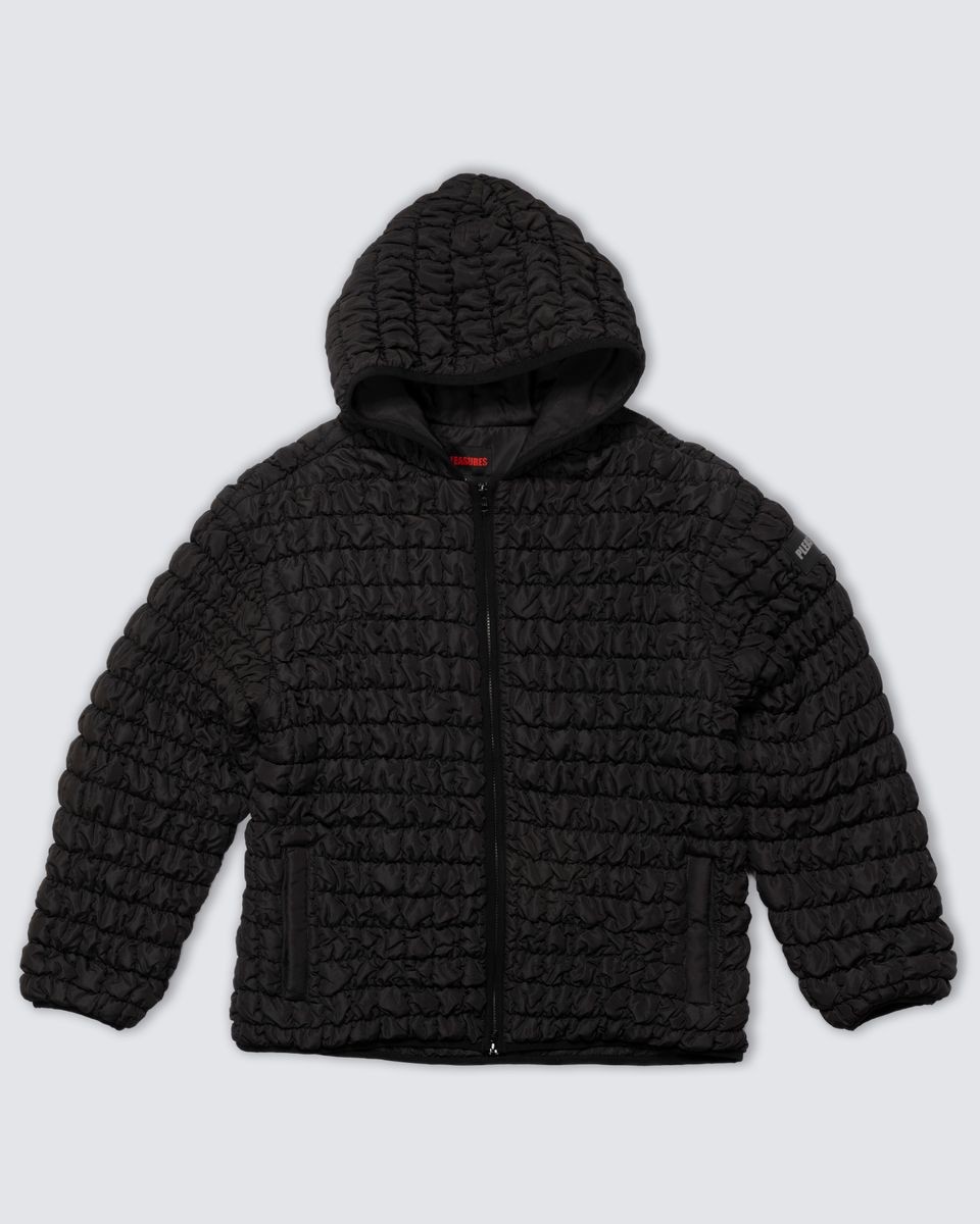 ��PLEASURES/�ץ쥸�㡼����TENDER HOODED PUFFER ���㥱�å� / BLACK