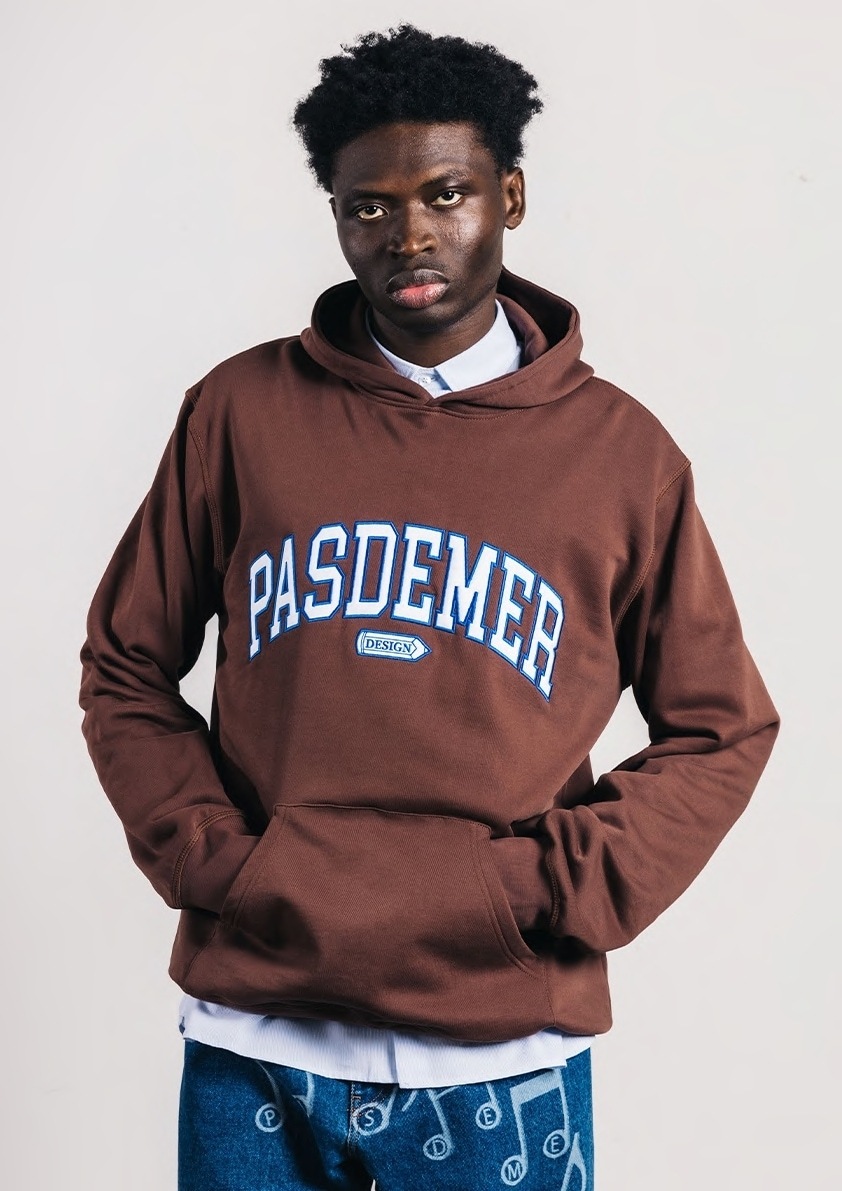 PAS DE MER/ѥɥPASDEMER DESIGN HOODY ѡ / BROWN ֥饦