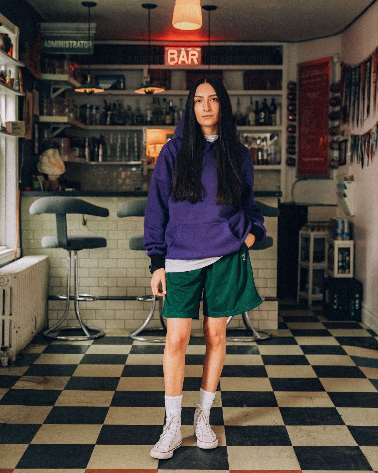 RAISED BY WOLVES/쥤ɥХ֥TWO-TONE MESH SHORTS 硼ȥѥ / FOREST/VICTORY