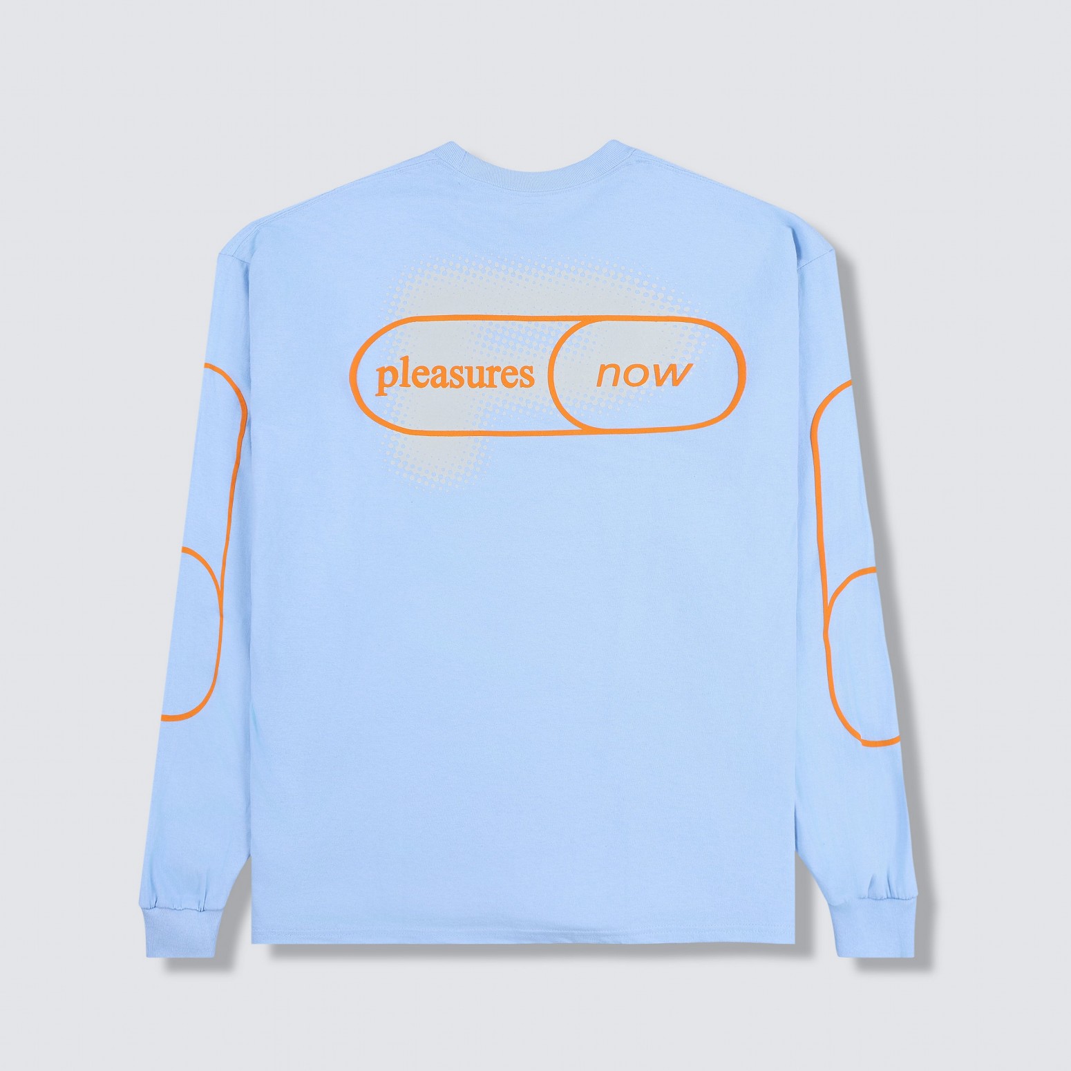 ��PLEASURES/�ץ쥸�㡼����PIXEL P LONG SLEEVE ĹµT����� / LIGHT BLUE