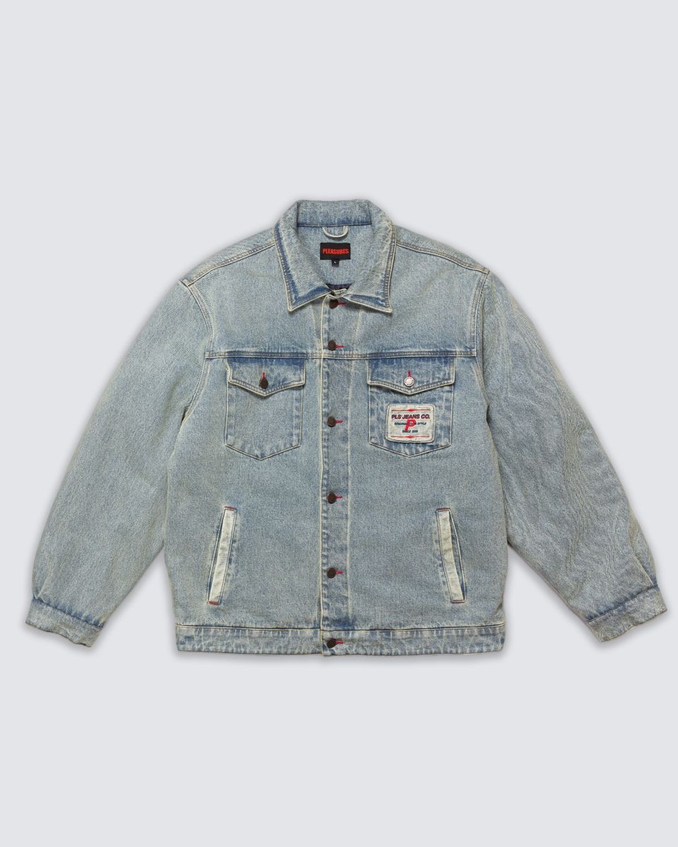 ��PLEASURES/�ץ쥸�㡼����PARK INSULATED DENIM JACKET �ǥ˥ॸ�㥱�å� / INDIGO